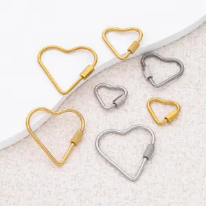 Chiusura a vite a cuore in acciaio inossidabile per gioielli fai da te collana braccialetto.
