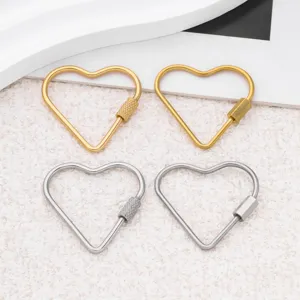 Connettori con Chiusura a Vite a Forma di Cuore in Acciaio Inossidabile 304 per Creazione di Gioielli Fai da Te Collana Bracciale Accessori