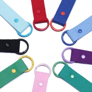 Colorful woven keychain detail, portable bag hanging ornament, student schoolbag anti-lost accessory.