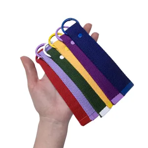Colorful woven strap keychain student bag anti-lost portable pendant diy simple versatile accessory