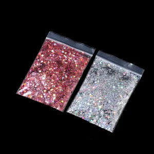 Nail art laser glitter sequins hexagonal flash powder decorative colorful craft powder
