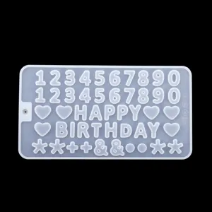 Stampo in silicone numeri e lettere per fai da te, cioccolato e decorazione torte.