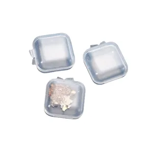Transparente Kunststoff Aufbewahrungsbox kleine quadratische tragbare Organizer Dose Box