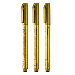 GuangNa metallic gold marker pen, water based low odour craft pen for art design and writing.