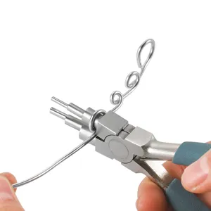 Meerstaps draadlus tang voor sieraden maken, 5-inch handwerkgereedschap voor draadbuigen.