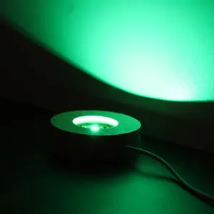 Socle d'affichage lumineux LED en bois pour boule de cristal veilleuse gadget.