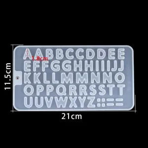 Stampo in silicone alfabeto numeri per decorazione torta fai da te cioccolato 21x11.5cm