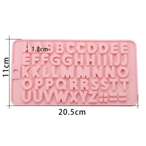 Stampo in silicone con lettere dell'alfabeto per decorare torte di cioccolato e pasticceria DIY.