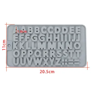 Stampo in silicone con alfabeto per cioccolato fai da te, decorazione torte e strumenti dolci.