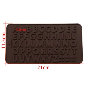 Stampo in silicone alfabeto 26 lettere cottura cioccolato torta DIY stampo fondente