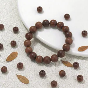 Natural wooden beaded bracelet DIY loose beads set elegant zen style jewelry making accessories
