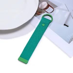 Green Woven Lanyard Keychain Minimalist Bag Pendant Student Anti-lost Hanging Ornament