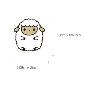 Joli autocollant de mouton mignon, sticker vinyle impermeable pour valise et decoration.