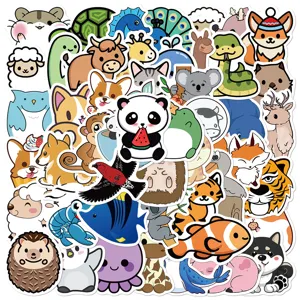 Autocollants Étanches Animaux de Dessin Animé Mignons Autocollants Graffiti Pour Bagages Ordinateur Portable Jouet Casque Décoration