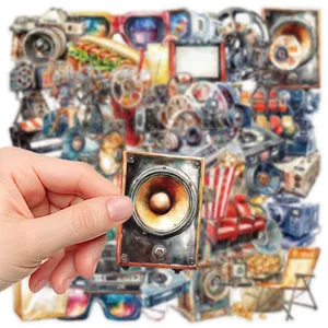 Film projector PET waterdichte decoratieve stickers voor telefoonhoes en fles.