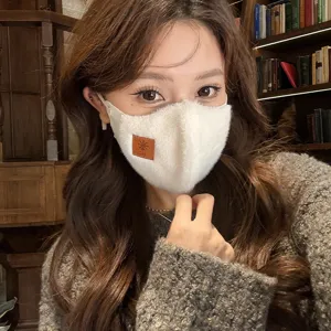 Mascarilla Facial de Forro Polar A prueba de viento Cálida de Invierno para Mujer Mascarilla Protectora de Cachemira de Cordero Espesada