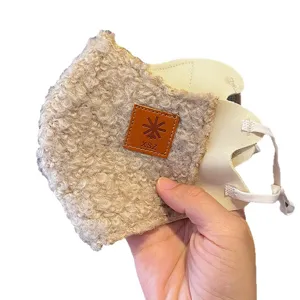 Cozy sherpa winter face mask for women, warm fleece windproof mask for cold weather daily outdoor.
