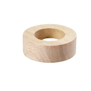 Socle lumineux en bois pour boule de cristal LED veilleuse chaude colorée décoration.