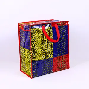 Bolsa de almacenamiento tejida impermeable grande para mudanzas, equipaje y uso diario.
