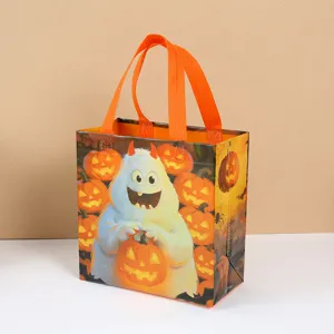 Halloween Non-Woven Gift Bag Cute Cartoon Monster Waterproof Tote Bag Candy Packaging Bag Party Favor Storage