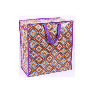 Gran bolsa de almacenamiento impermeable con cremallera y asas para ropa y mudanza.