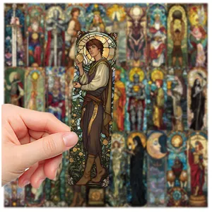 Stained glass tarot card bookmark fantasy art reading marker student stationery supply