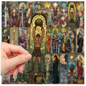 Stained glass tarot card bookmark mystical mythology reading marker decorative stationery