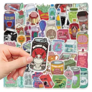 Waterproof zombie food stickers for luggage skateboard DIY decoration, cool cute vinyl decal.