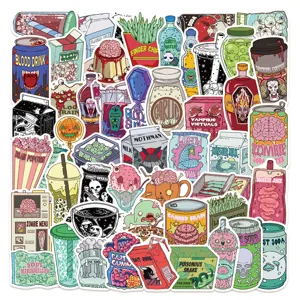 50pcs Zombie Food waterproof stickers for DIY luggage skateboard laptop decoration cute decals
