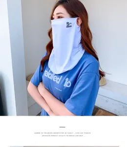 Summer ice silk sun protection face mask UV protection neck cover breathable design