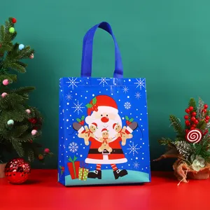 Weihnachtsgeschenktasche Vliesstoff Weihnachtsmann festliche Verpackung Einkaufstasche