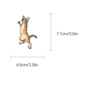 Joli autocollant de chat imperméable en matériau PET pour carnet bouteille et coque