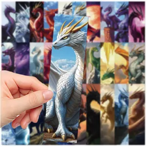 30pcs Vintage Dragon Bookmarks Cute Cartoon Reading Page Markers Desktop Decor Stationery