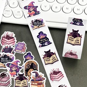 Bookish sticker roll set waterproof cute witch aesthetic stationery supplies decoration