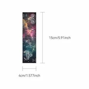 Galaxie Sternzeichen Papier Lesezeichen Detailansicht zeigt die genauen Produktabmessungen.