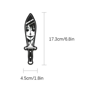 Creepy knife shaped bookmark black and white horror gothic reading page marker for books stationery