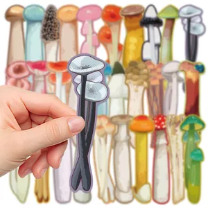 Cute cartoon mushroom bookmarks set, creative stationery page clips for reading and books.