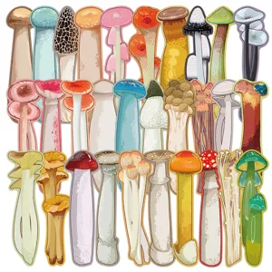 Cute Cartoon Mushroom Bookmarks Set Paper Page Markers For Students Reading Book Decorative Page Clips Stationery