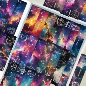 30 Stück Galaxie Sternzeichen Lesezeichen Set bunte Astrologie Seitenmarker für Bücher