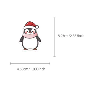 Weihnachten Pinguin wasserdichter Aufkleber, süßer Cartoon-Sticker für Handy, Laptop.