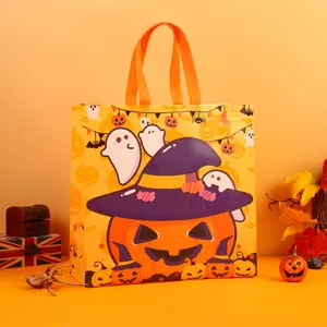 Halloween Vliesstoff Tragetasche Geschenktasche wasserdicht Kürbis Geist bedruckt Verpackung