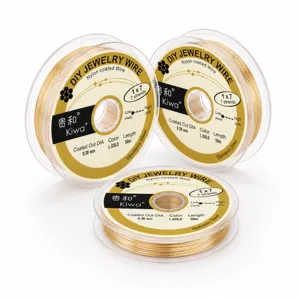 Professional 0.38mm 50m stainless steel nylon coated DIY jewelry wire for crafting bracelets.