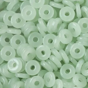 Cuentas de hebilla de seguridad de vidrio verde claro para pulseras collares DIY.