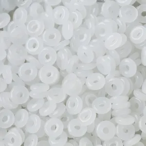 Cuentas redondas de imitación jade blanco para fabricación de pulseras joyas DIY detalle.