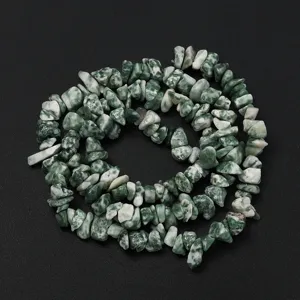 Perles de cristal vertes naturelles irrégulières perles de pierres précieuses pour bijoux