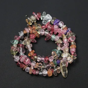 Perles de copeaux de cristal irrégulières multicolores naturelles pour bijoux de bricolage
