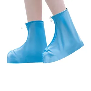 Waterdichte Regenschoenhoezen Verdikte High-Top PVC Regenlaarzen Met Rits Antislip Overschoenen Voor Buiten