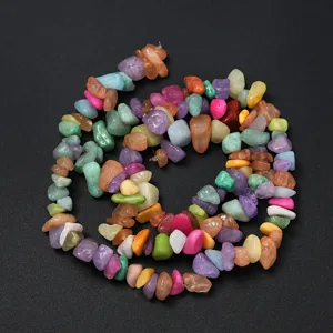 Perles de gravier en cristal irrégulières colorées pierres précieuses pour bracelet collier DIY.