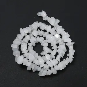 Brins de perles de cristal blanc naturel 5-12mm pierres précieuses irrégulières bijoux DIY