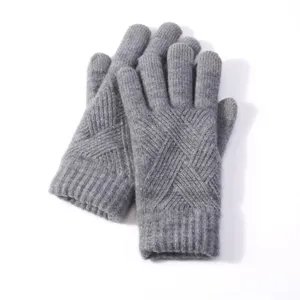 Winter Warm Knitted Touchscreen Gloves Unisex Thickened Fleece Lined Cold Weather Cycling Outdoor Gloves